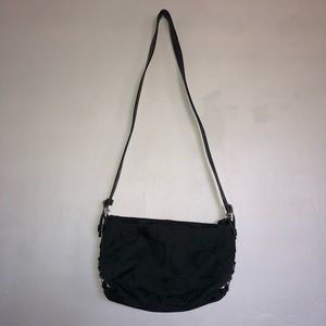 COACH • Black Logo Jacquard Canvas purse VTG